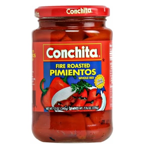 Conchita fire roasted  whole pimientos. 12 oz