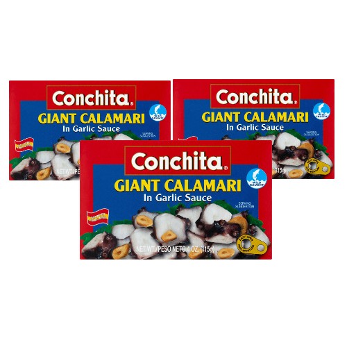 Giant Calamari in Garlic Sauce by Conchita 4 oz Pack Of 3
