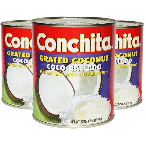 Conchita grated coconut in syrup  32 oz Pack of 3