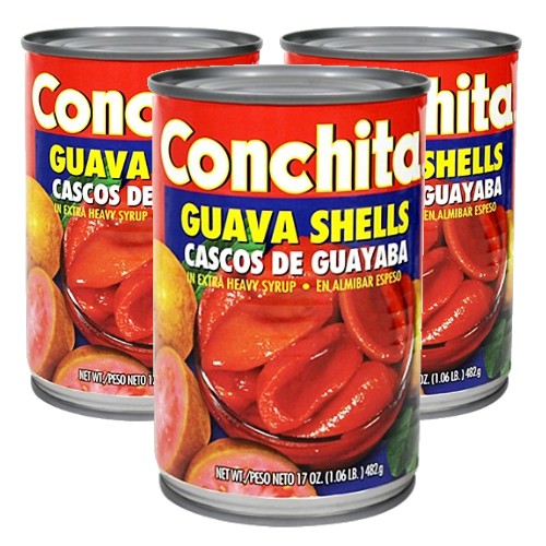 Guava Shells in syrup by Conchita. 16 oz Pack of 3