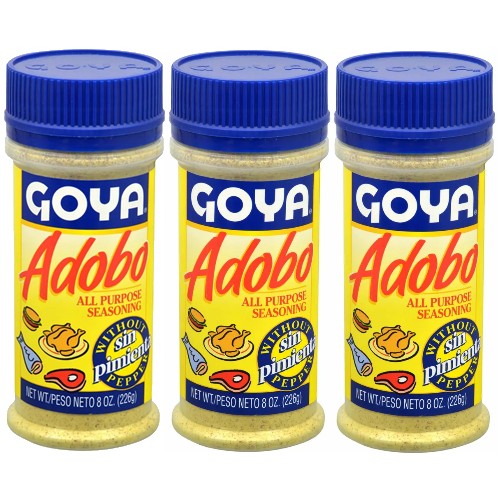 Adobo Goya  Seasoning Without Pepper 8 Oz Pack of 3