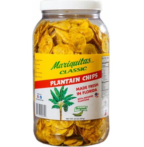 Mariquitas Plantain Chips Regular Flavor 20 oz