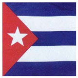 Square Cuban Flag Bandana. 21 x 21 inches