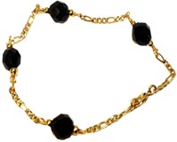 Azabache  bracelet. 14 K gold plated