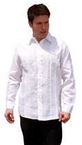 Wedding Guayabera Shirt for Men with Beautiful Embroidery -Long Sleeve, Premium Linen Fabric-