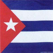 Square Cuban Flag Bandana. 21 x 21 inches