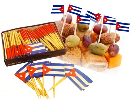 Party picks with Cuban flag. 50  pieces
