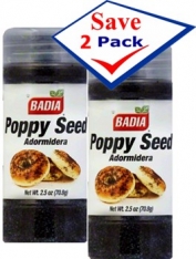 Badia Poppy Seeds. 2.5 oz Pack of 2
