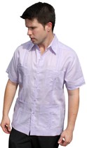 Cuban Style Guayabera Shirt for Men, Traditional Cut -Short Sleeve, Linen Fabric-