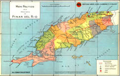 Map - Province Of Pinar Del Rio