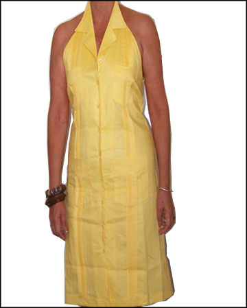 Halter Dress on Halter Guayabera Dress