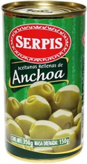 Serpis Olives Filled with Anchovies 12.34 oz