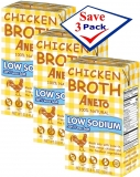 Aneto Chicken Broth Low Sodium, 100% Natural 33.8 Oz