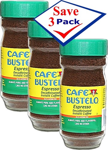 Bustelo Instant Decaffeinated Cuban Coffee 1.75 oz Pack of 3