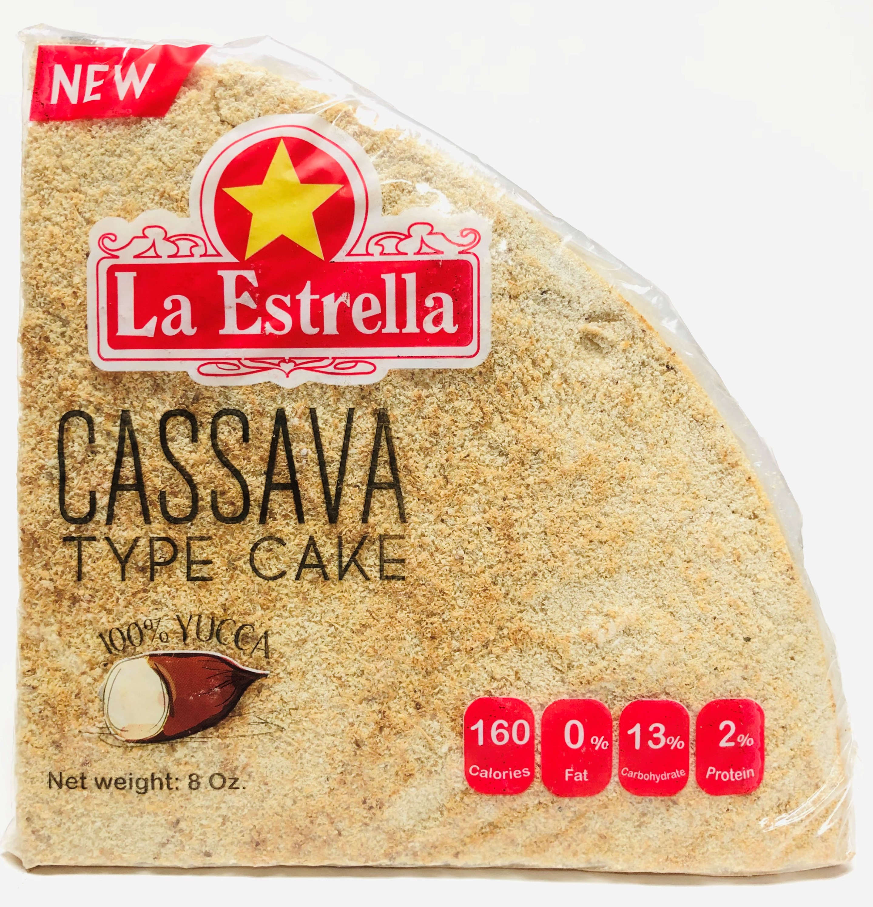 La Estrella Cassava Bread  Type Cake, Casabe 100% Yuca, 8 oz