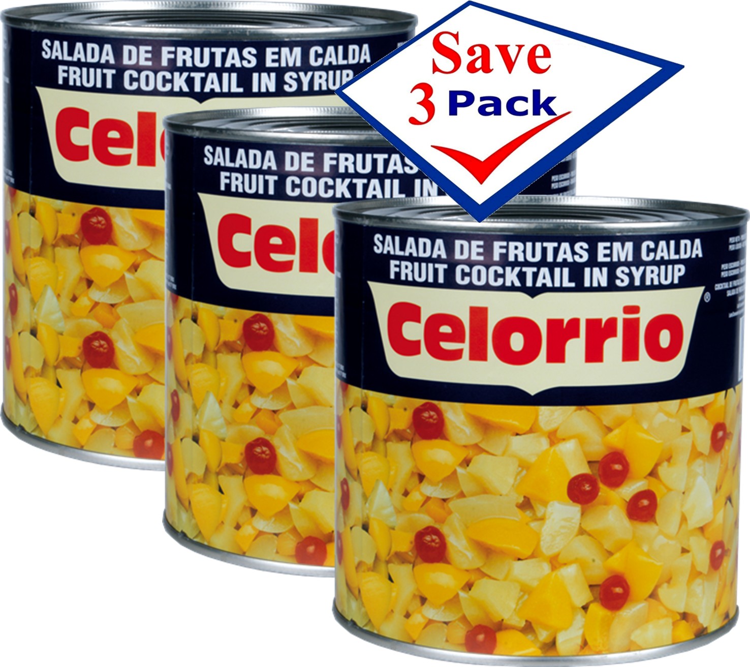 Celorrio Fruit Cocktail in Light Syrup 29 oz Pack of 3