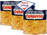 Celorrio Peach Halves in Light Syrup 29 oz Pack of 3