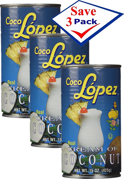 Cream of Coconut  by Coco Lopez 15 oz Pack of 3
