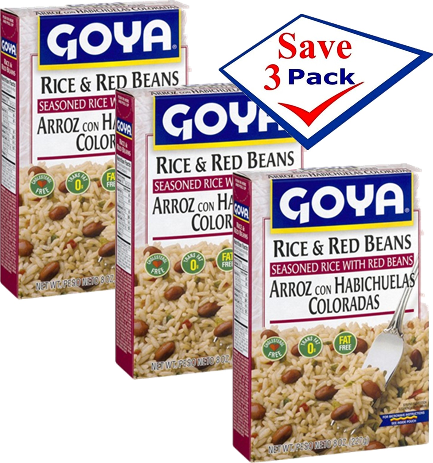 Goya Red Beans and Rice 7 Oz Pack of 3
