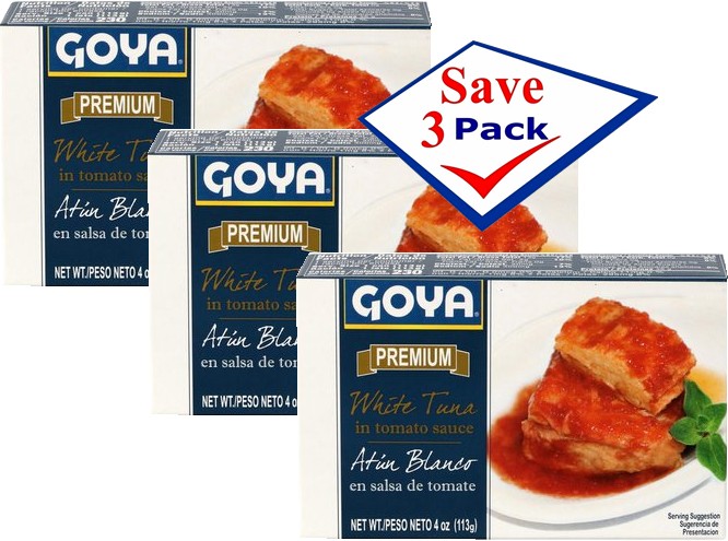 Goya White Tuna in Tomato Sauce 4 oz Pack of 3