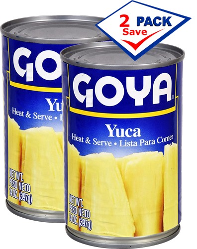 Cassava Heat & Serve , Yuca Lista para comer Goya 14 oz, Pack of 2