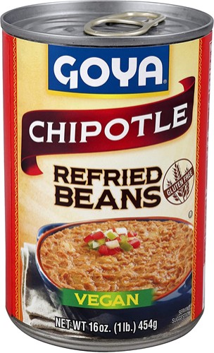 Refried Pinto Chipotle Beans By Goya 16 oz