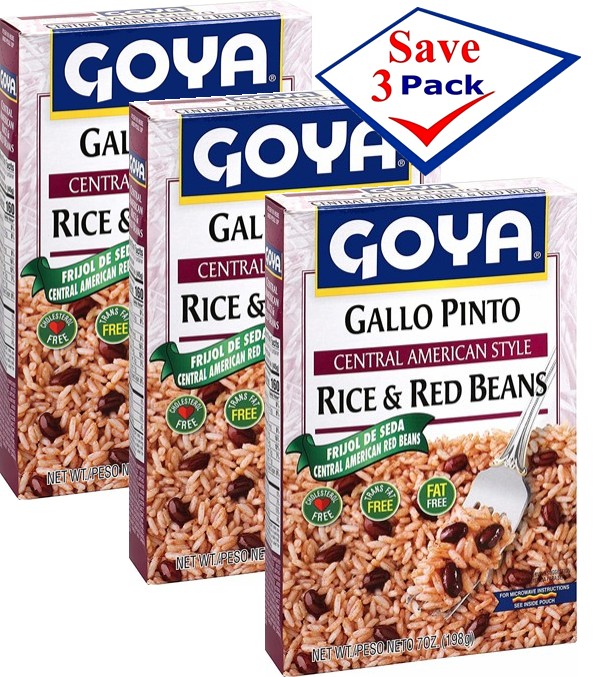 Goya Gallo Pinto RIce & Red Beans 7 oz Pack of 3