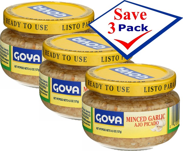 Minced Garlic By Goya 4.5 Oz Pack of 3
