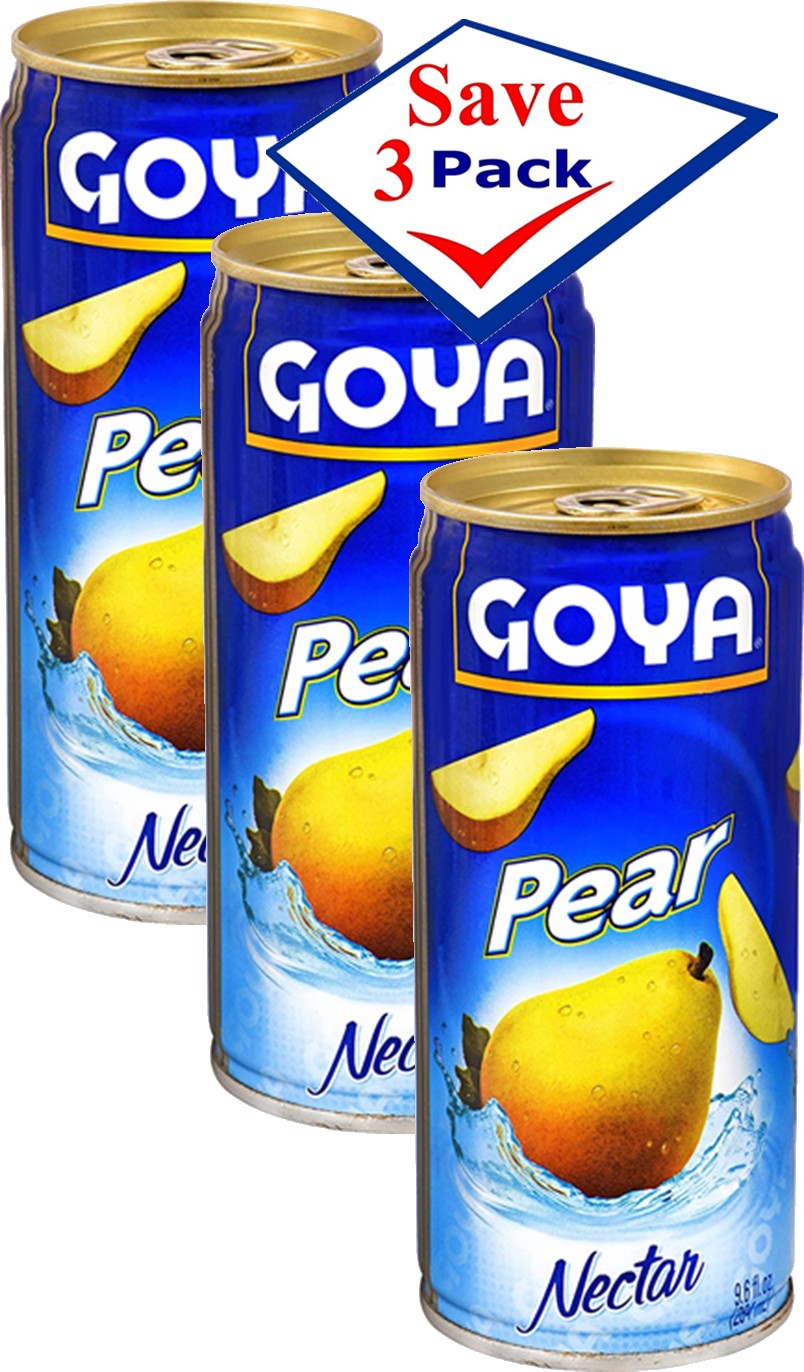 Goya Pear Nectar 9.6 Oz Pcak of 3