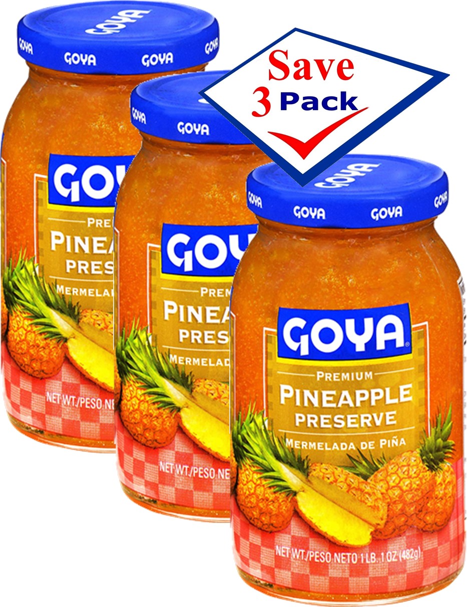 Pineapple Preserve Premium By Goya 17 oz Pack of 3