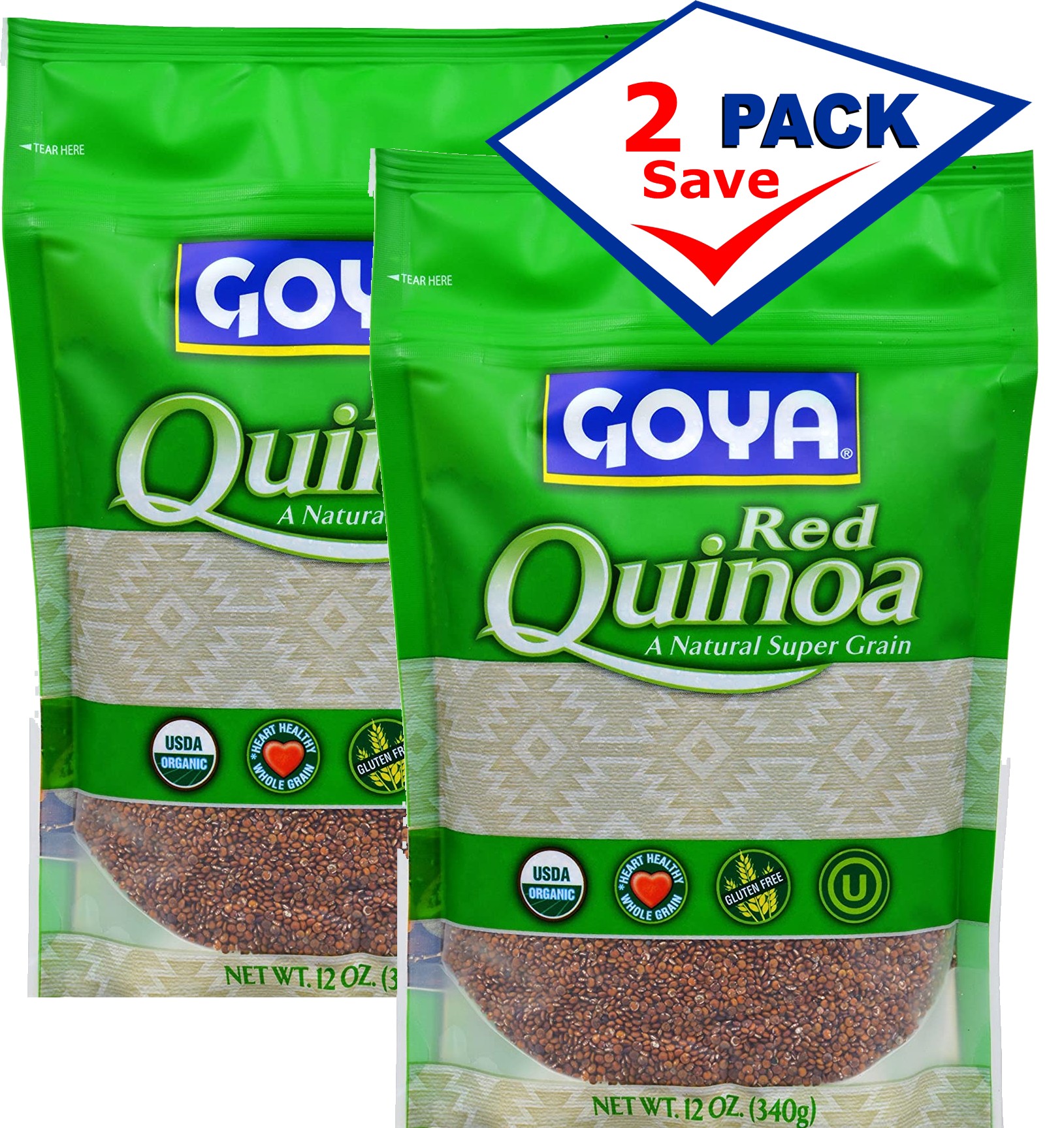 Goya Organic Red Quinoa 12 oz pack of 2