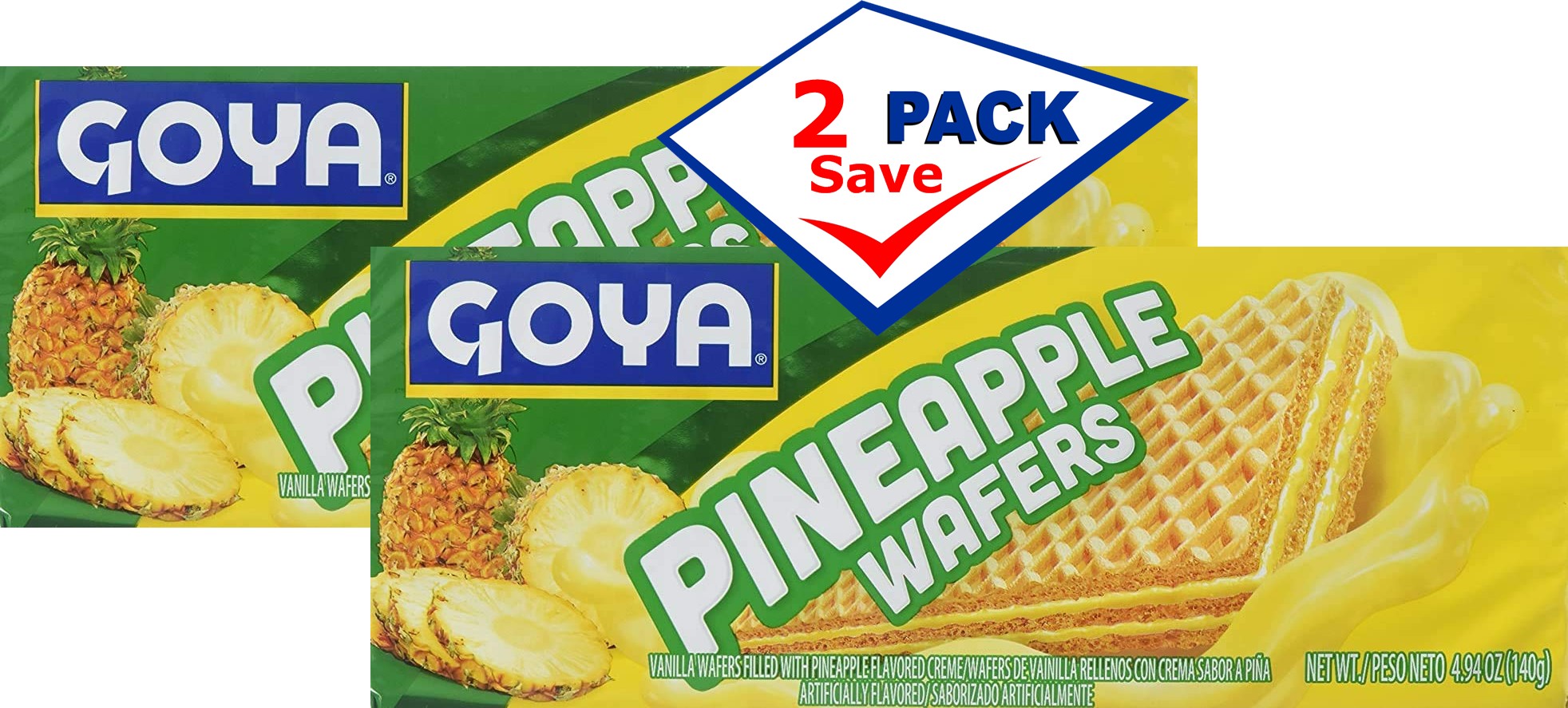 Goya Pineapple Wafers 4.94 oz Pack Of 2