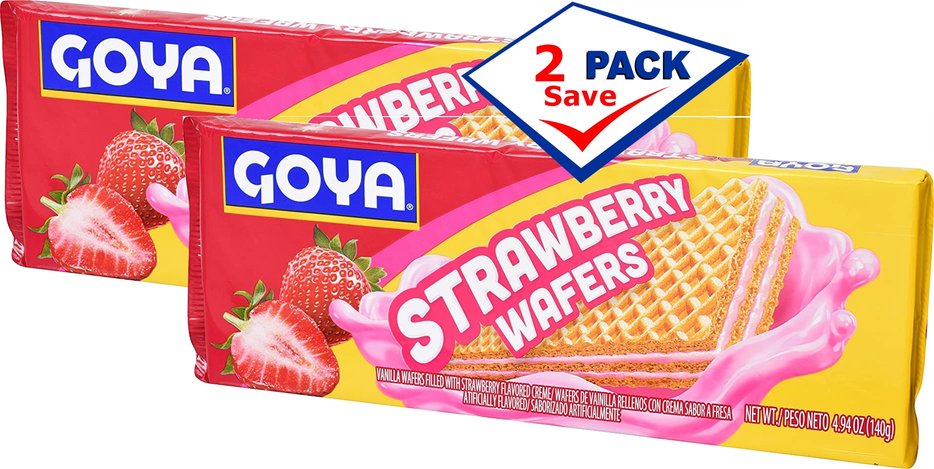 Goya Strawberry Wafers 4.94 Oz Pack Of 2
