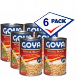 Goya white beans in sauce 15 oz. Pack of 6.