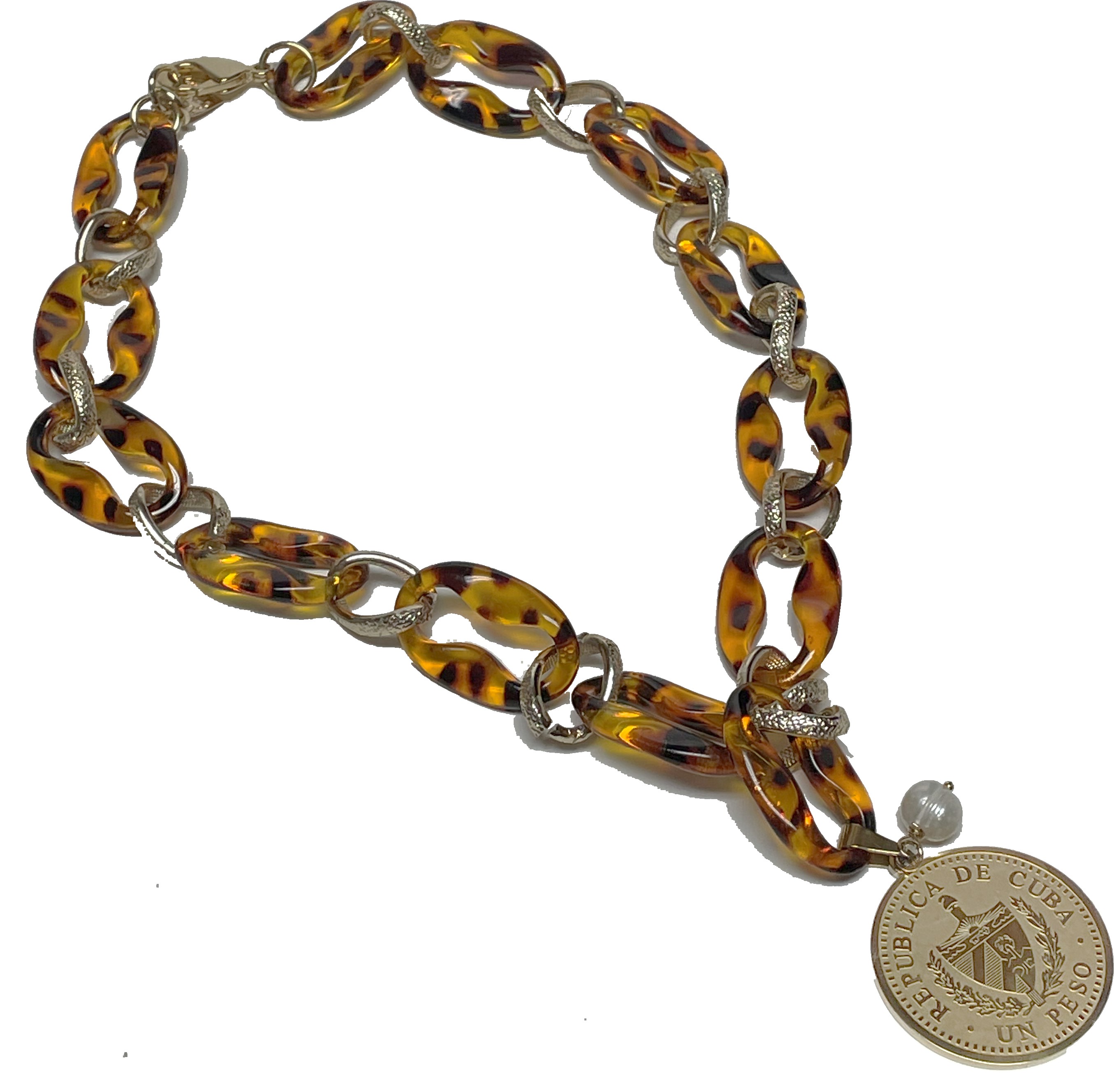 Carey Necklace  with 1 Peso Coin
