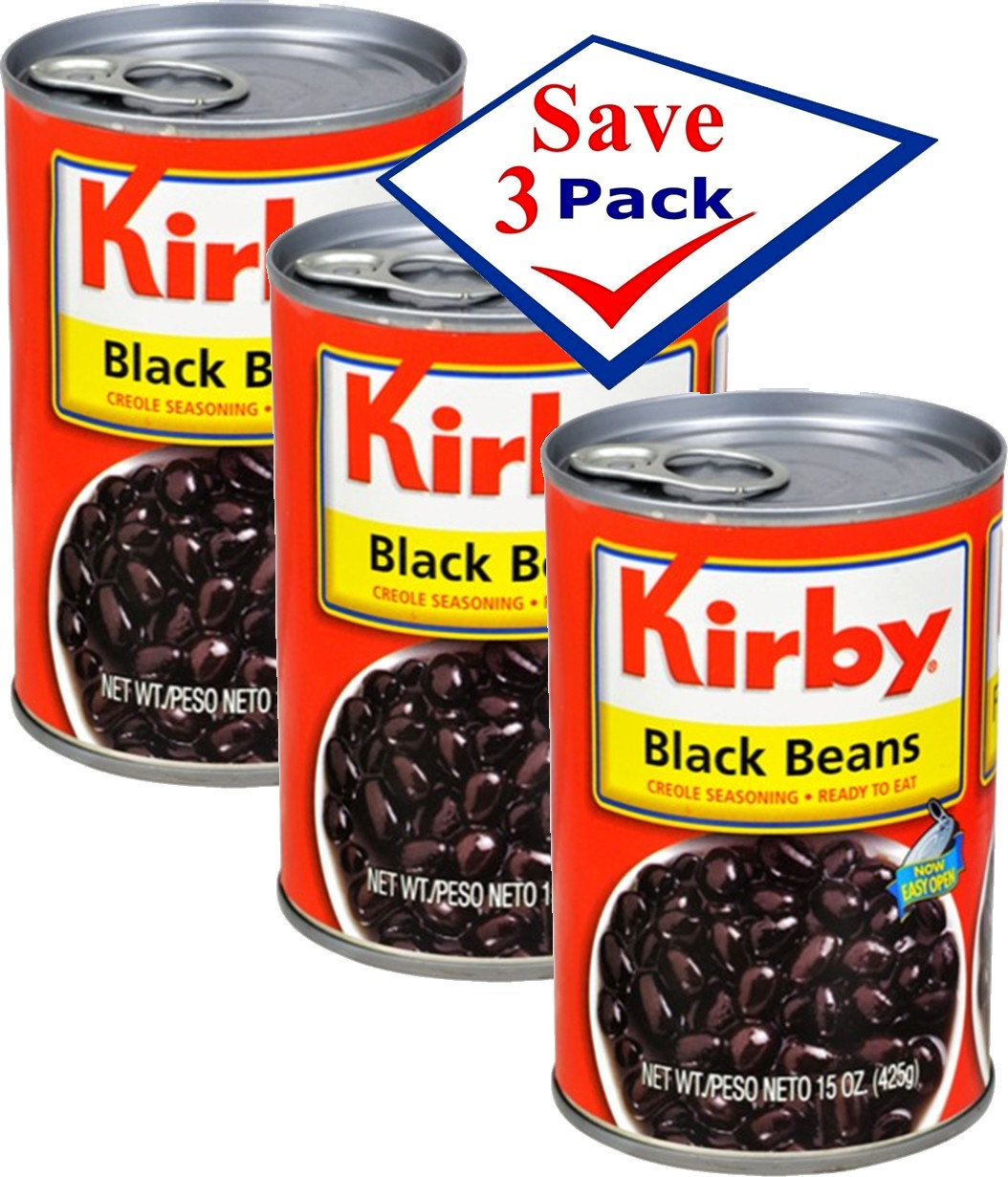 Kirby Cuban Style Black Beans. Ready to Eat. 15 oz Pack Of 3