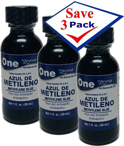 Methylene Blue Azul de Metileno 1 oz Pack of 3