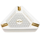 White Triangular Ashtray, Habanos Hermanos