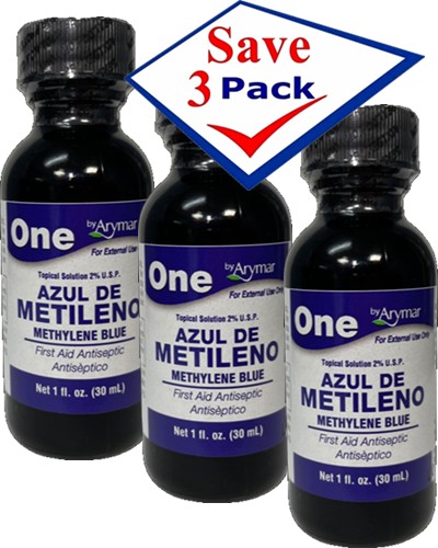 Methylene Blue Azul de Metileno 1 oz Pack of 3