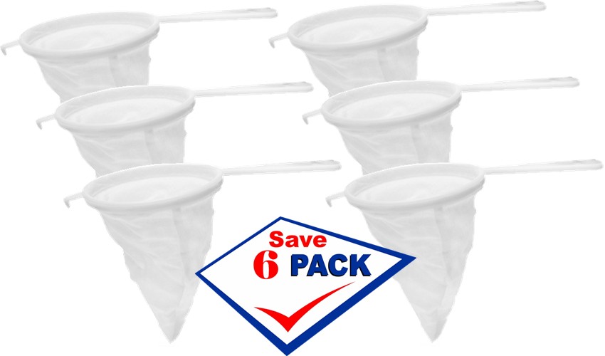 Cloth Coffee Strainer with Plastic Handle Pack of 6