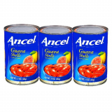Guava shells by Ancel in syrup. 17 oz Pack of 3