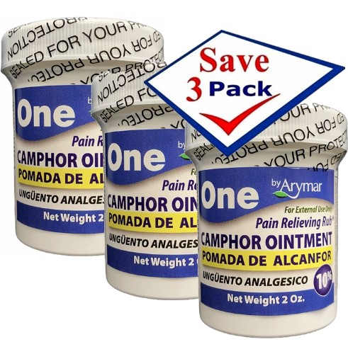 Camphor Ointment , Pomada Alcanforada 2 Oz Pack of 3