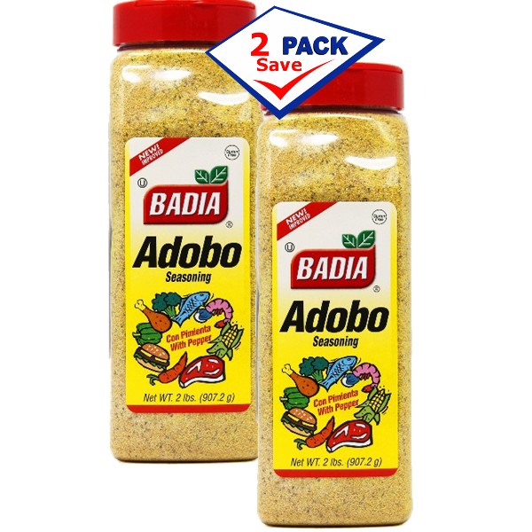 Badia adobo seasoning with pepper 2 lb. 2 pack.