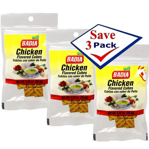 Badia Chicken Flavored Cubes 1.75 oz Pack of 3