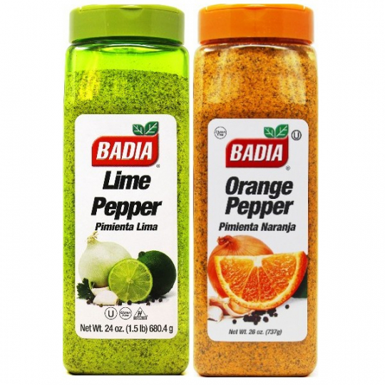  Badia Lime & Orange Citrus Pepper Bundle - Lime