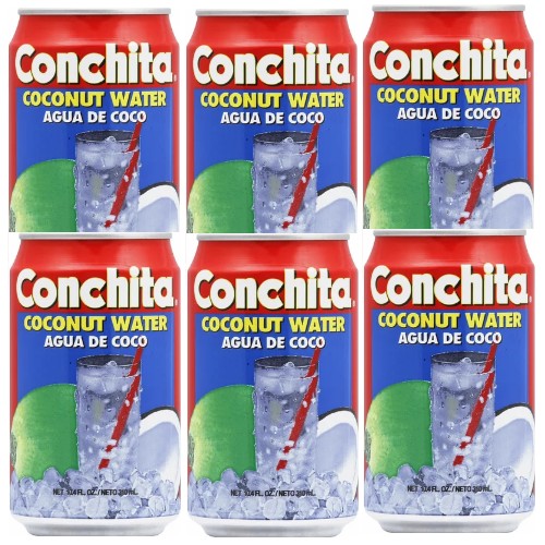 Conchita natural coconut water with pulp 10.4 oz. Six pack