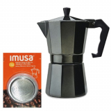 Cuban coffee maker, Aluminum construction . 9 cup GET ONE FREE Replacement
