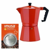 Cuban coffee maker, Aluminum construction . 9 cup GET ONE FREE Replacement