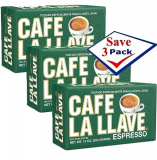 La Llave Cuban coffee. Vacuum pack 10 oz. Pack of 3.