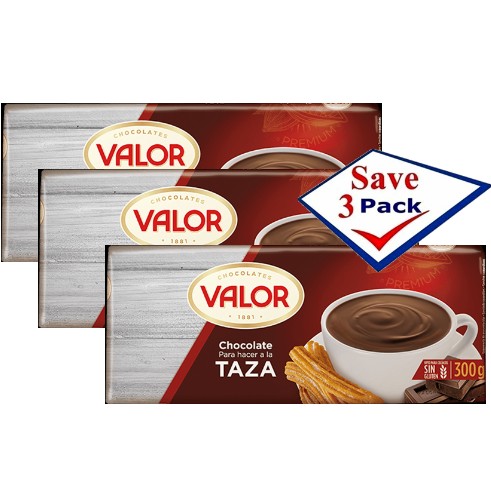 Valor Chocolate Tablet Imported from Spain 10.6 oz Pack of 3